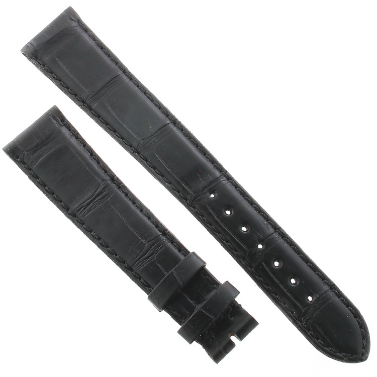 Cinturino XL Alligatore Nero Opaco 20/16 B40B forma classica