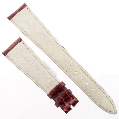 Cinturino Alligatore Bordeaux Lucido 20/14 B30B forma classica