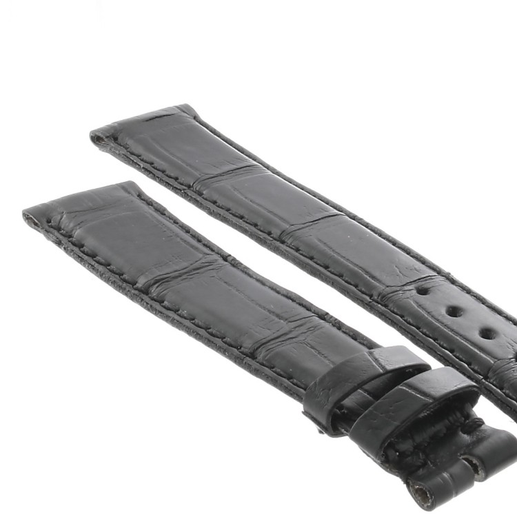 Cinturino XL Alligatore Nero Opaco 20/16 B40B forma classica