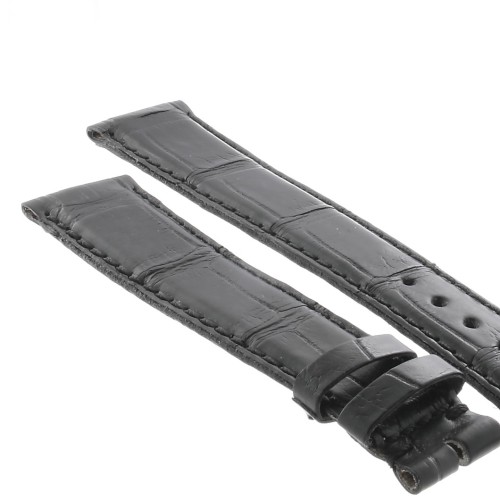 Cinturino XL Alligatore Nero Opaco 20/16 B40B forma classica