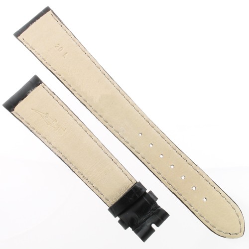 Cinturino XL Alligatore Nero Opaco 20/16 B40B forma classica