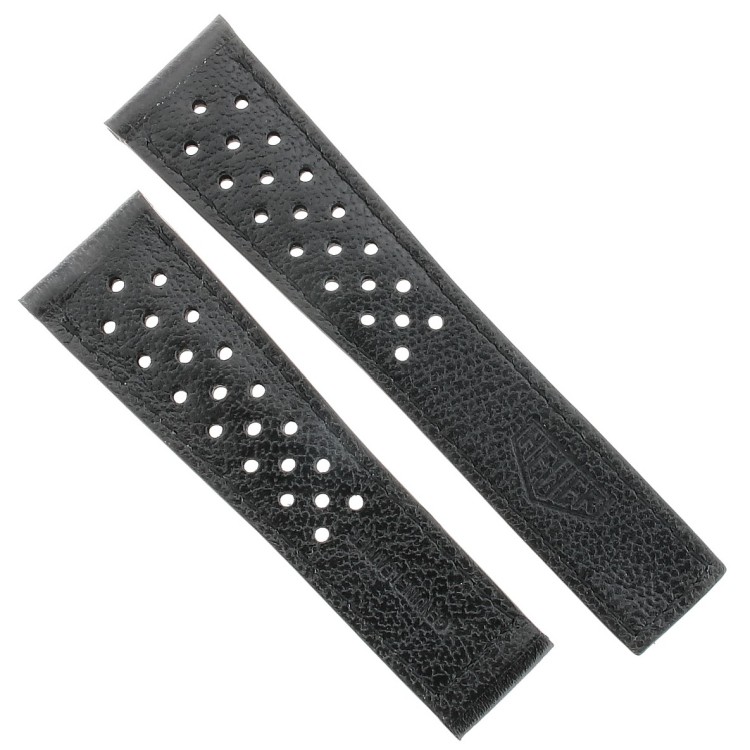 Tag Heuer Monaco Black Leather Strap 18 mm FC6356 22/Perforated