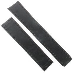 Tag Heuer Cinturino Carrera Coccodrillo nero lucido non Originale 18/16 2