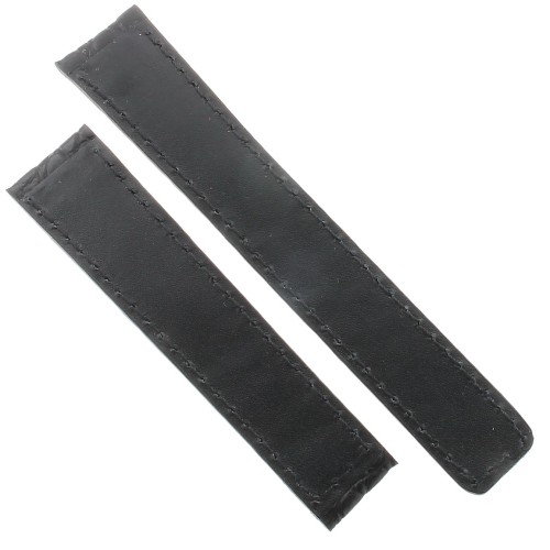 Tag Heuer Cinturino Carrera Coccodrillo nero lucido non Originale 18/16