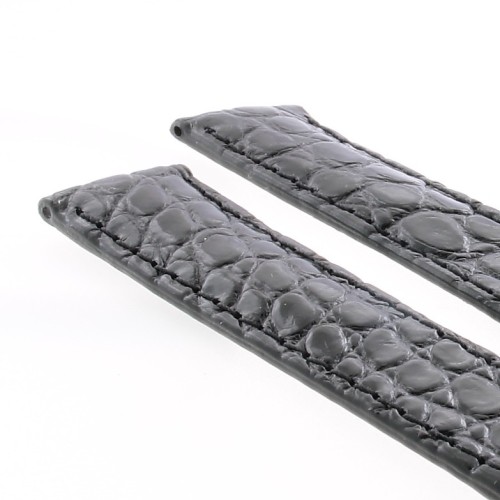 Tag Heuer Cinturino Carrera Alligatore nero lucido non Originale 18/16