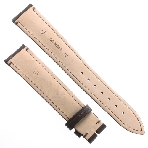 Cinturino Pelle Vitello Piuma Marrone Moka opaco 18/16 mm B50B classico