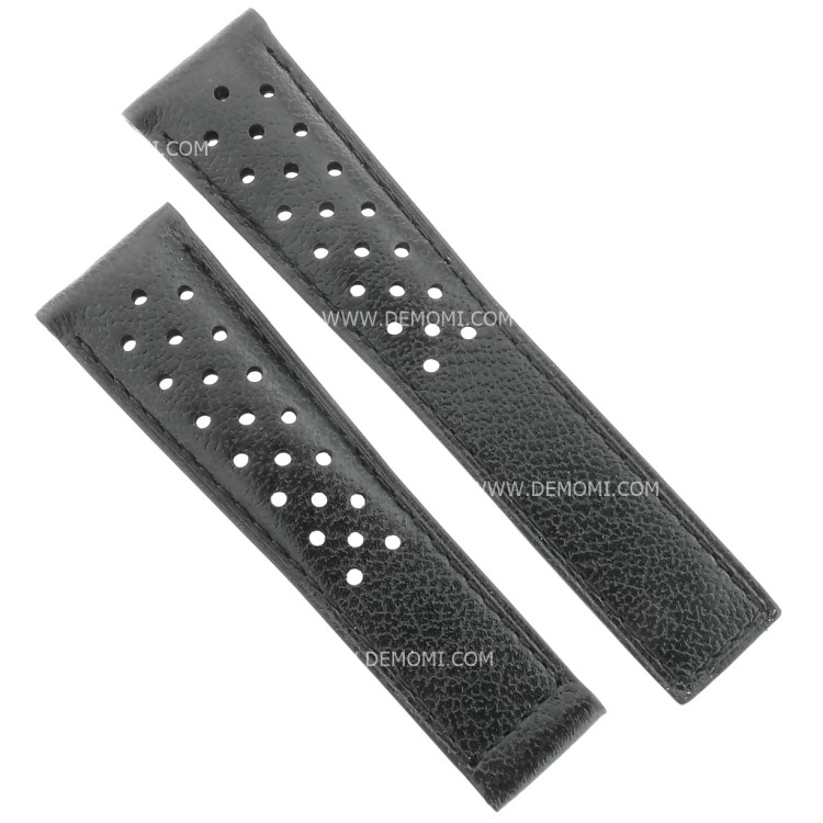 Tag Heuer Monaco Black Leather Strap 18 mm FC6356 22/Perforated