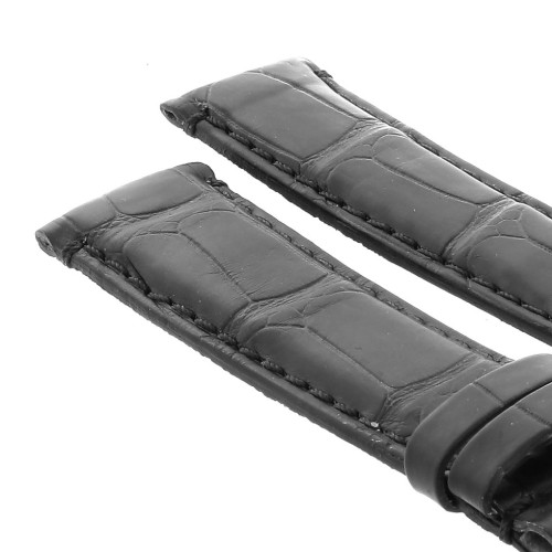 Cinturino Sartoriale Alligatore Nero opaco 21/18 mm B4B