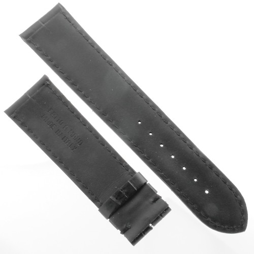 Cinturino Stampa Alligatore Nero Opaco 22/20 mm fodera nera classico