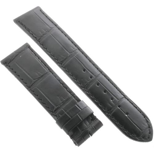 Cinturino Stampa Alligatore Nero Opaco 22/20 mm fodera nera classico