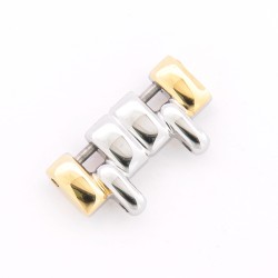 Longines maglia acciaio e oro giallo PVD per Presencemisure maglia 16 x 6 x 3 mm