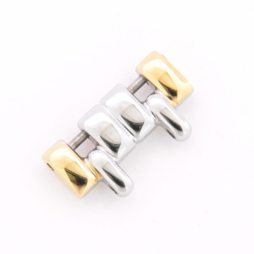 Longines maglia acciaio e oro giallo PVD per Presencemisure maglia 18 x 6 x 3 mm