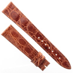 Cinturino Piatto Coccodrillo Marrone Gold Lucido 18/14 forma classica 2