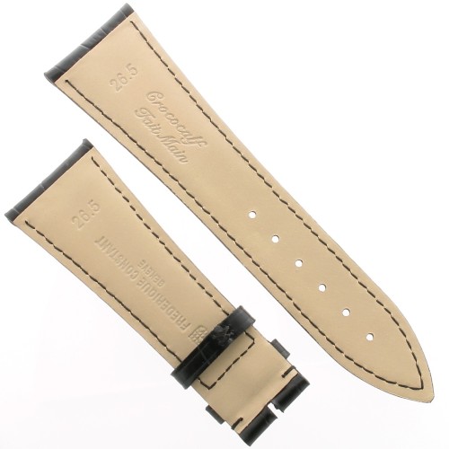 Frederique Constant Cinturino FCS-B26.5x20 Stampa Alligatore Nero 26-20 mm