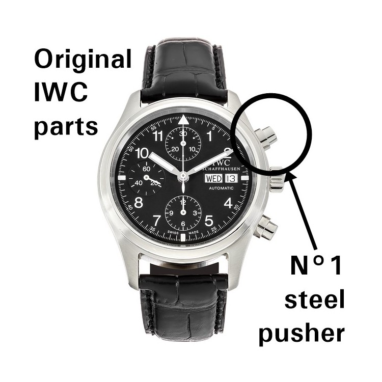 IWC Pulsante IWA01637 per Pilot's Watch Cronograph in acciaio completo