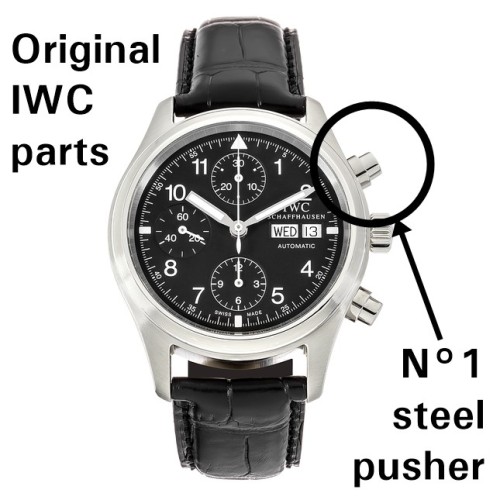 IWC Pulsante IWA01637 per Pilot's Watch Cronograph in acciaio completo