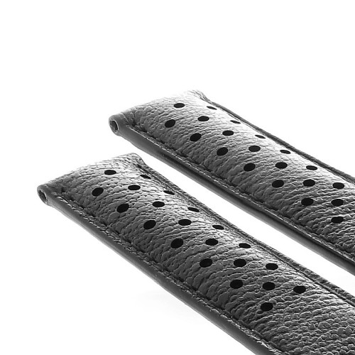 Tag Heuer Carrera FC6353 Perforated Black Leather Strap 19/18 mm