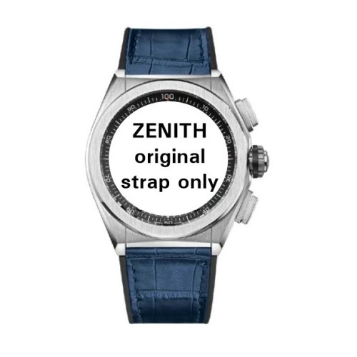 Zenith Cinturino 27.00.2322.584 Alligatore Blu opaco interno caucciù 23/22 mm