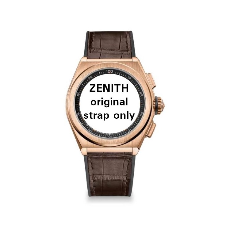 Zenith Cinturino 27.00.2322.585 Alligatore Marrone Brown opaco interno caucciù 23/22 mm