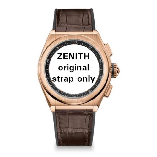 Zenith Cinturino 27.00.2322.585 Alligatore Marrone Brown opaco interno caucciù 23/22 mm
