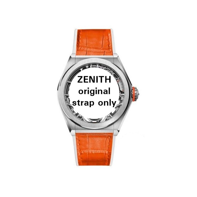 Zenith Cinturino 27.00.2322.591 Alligatore Arancione  interno caucciù bianco 23/22 mm 
