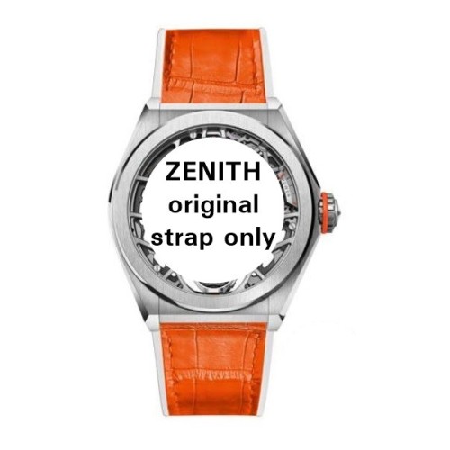 Zenith Cinturino 27.00.2322.591 Alligatore Arancione  interno caucciù bianco 23/22 mm