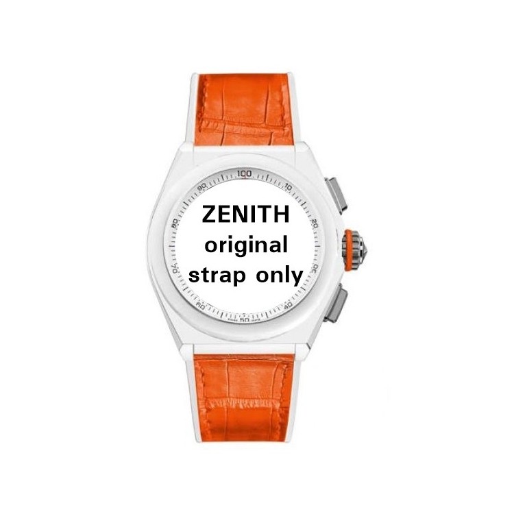 Zenith Cinturino 27.00.2322.591 Alligatore Arancione  interno caucciù bianco 23/22 mm