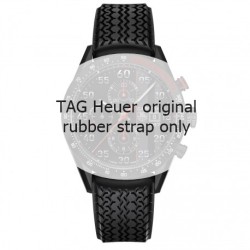 Tag Heuer Cinturino Caucciù FT6033 Nero misure 22/18 mm per Carrera o Monaco 2