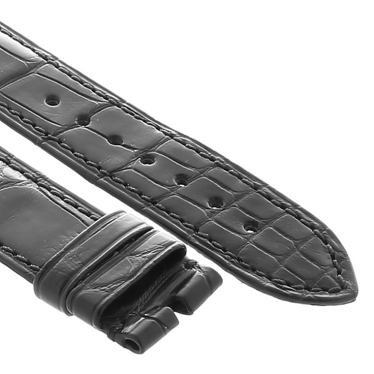 Zenith Cinturino 27.00.2118.496 FDA Alligatore Nero opaco 21/18 mm compresa chiusura déployante