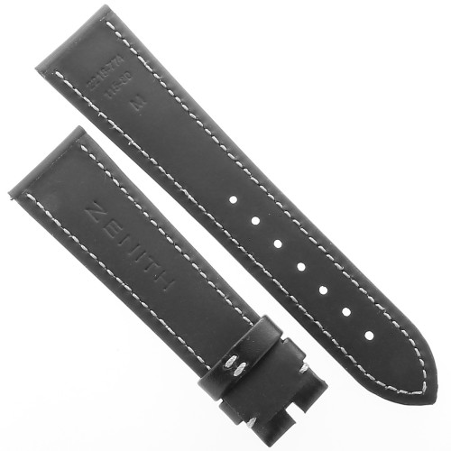 Zenith Cinturino 27.00.2218.774  Pelle nera con interno in Caucciù   22/18 mm per Cairelli