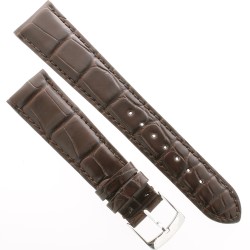 Cinturino Alligatore Marrone Moka Opaco 20/16 mm B40B classico