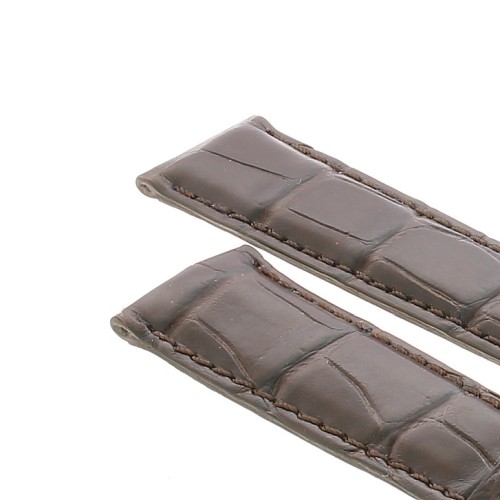 Cinturino Alligatore Marrone Moka Opaco 20/16 mm B40B classico