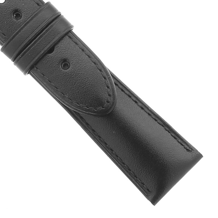 Montblanc Cinturino Pelle Nera Liscia 36510 per STAR Orologio misure 21/18 mm