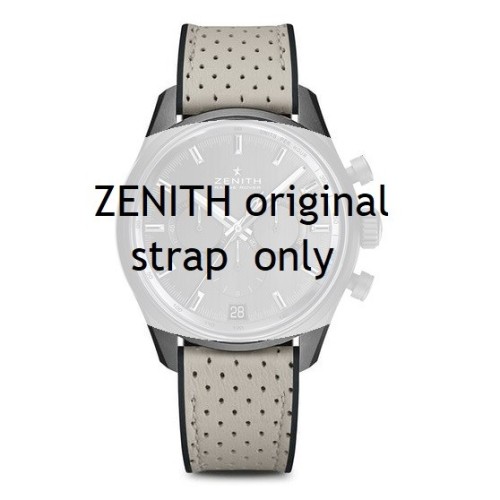 Zenith Cinturino 27.00.2118.797 Caucciù con inserto in pelle forata colore avorio 21/18 mm.  Range Rover
