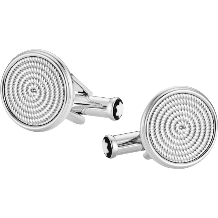 MONTBLANC Gemelli Polsini 118612 Sartorial in acciaio motivo misura 16 mm.