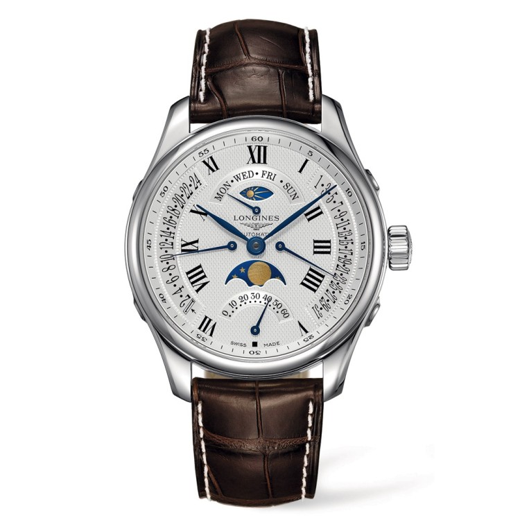 LONGINES MASTER Retrograde MOON PHASES Quantieme L2.739.4.71.3 with full Calendar 44