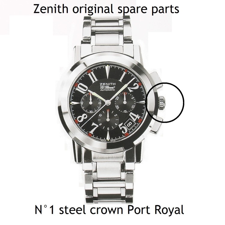 Zenith Corona Acciaio per ref  01/02.0451.400 El Primero Port Royal V cronografo acciaio