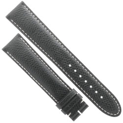 Montblanc Cinturino Pelle Nera Martellata 7023 per STAR Orologio misure 19/17 mm