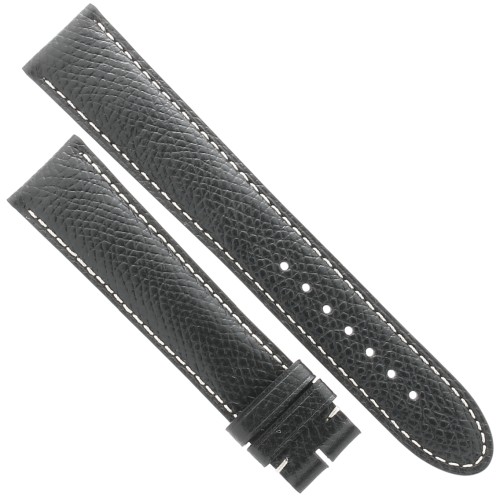 Montblanc Cinturino Pelle Nera Martellata 7023 per STAR Orologio misure 19/17 mm
