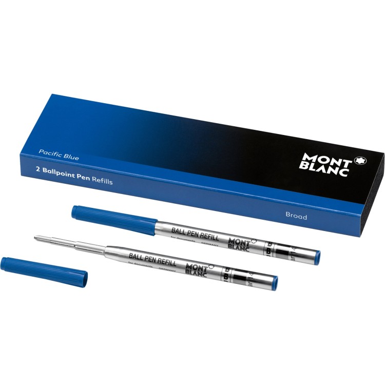 MONTBLANC Ball Pen n 2 Refil Pacific Blue 116214 B Broad Penna a Sfera