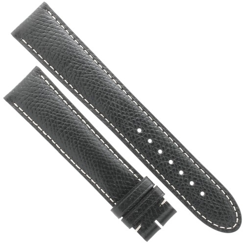 Montblanc Cinturino Pelle Nera Martellata 7023 per STAR Orologio misure 19/17 mm