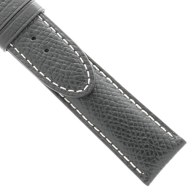 Montblanc Cinturino Pelle Nera Martelleta 7023 per STAR Orologio misure 19/17 mm
