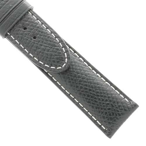 Montblanc Cinturino Pelle Nera Martellata 7023 per STAR Orologio misure 19/17 mm