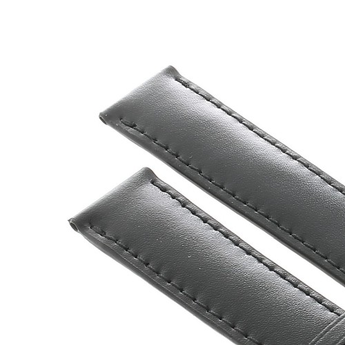 Montblanc Cinturino Pelle Nera Liscia 1496 per STAR Orologio misure 19/17 mm