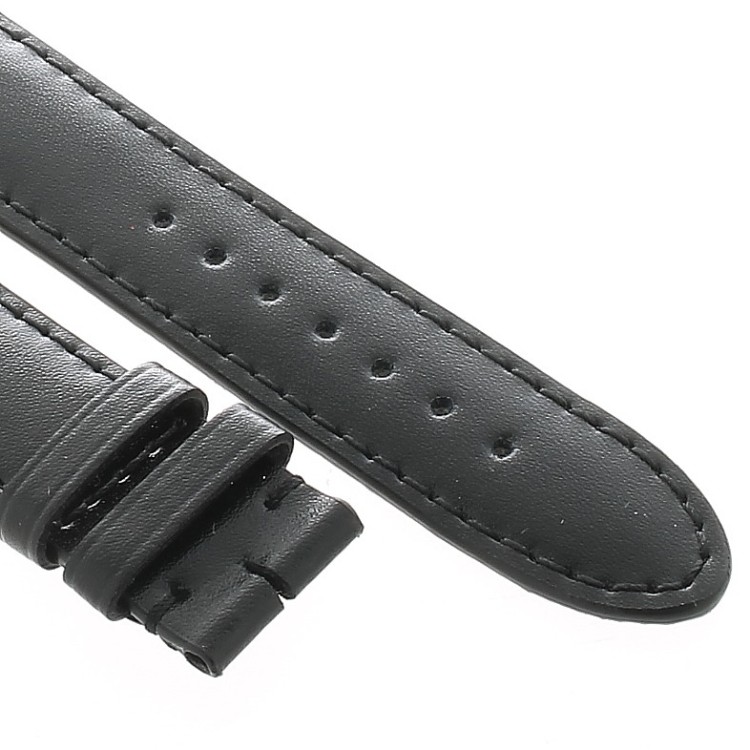 Montblanc Cinturino Pelle Nera Liscia 1496 per STAR Orologio misure 19/17 mm