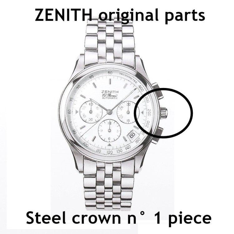 Zenith Corona Acciaio per El Primero Class 01-02.0500.400 01-02.0501.400 misure 5,5 x 2,7 mm