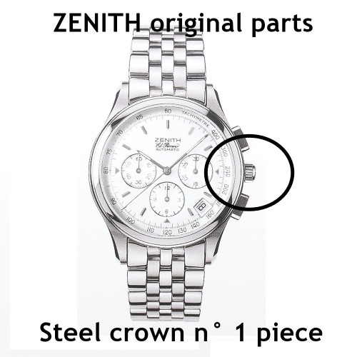 Zenith Corona Acciaio per El Primero Class 01-02.0500.400 01-02.0501.400 misure 5,5 x 2,7 mm