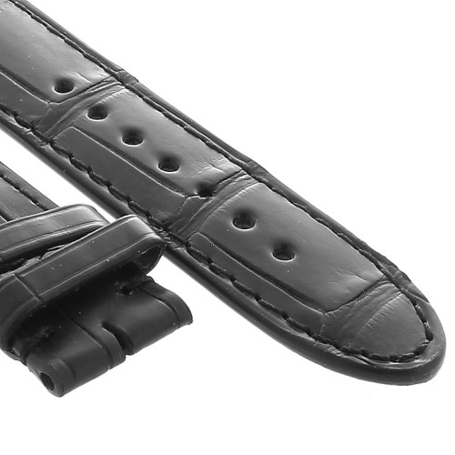 Montblanc Cinturino Alligatore Nero 117675 misure 19/17 mm