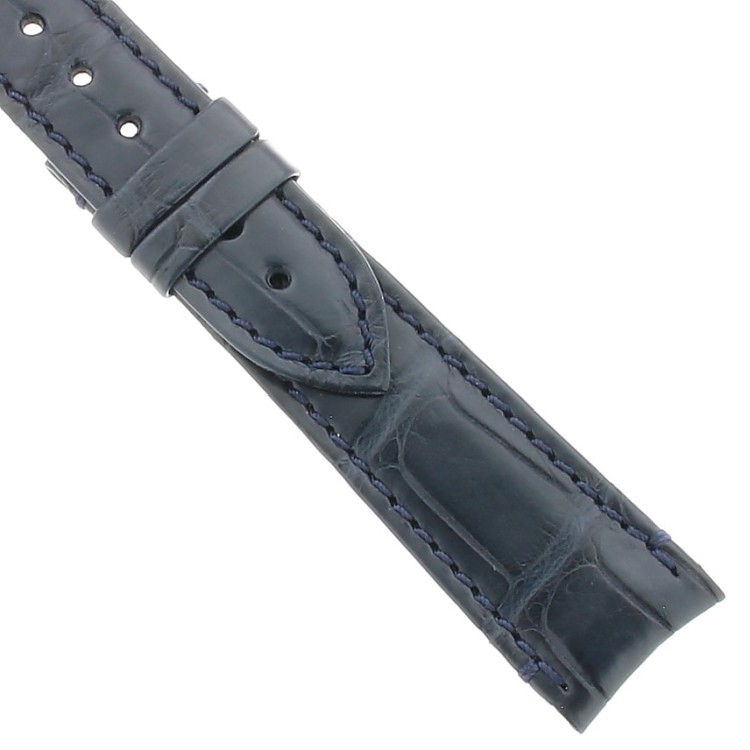 Zenith Cinturino 27.00.1916.700 Alligatore Blu opaco 19/16 mm Elite El Primero