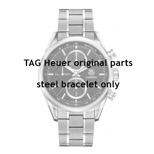 Tag Heuer Bracciale BA0720 acciaio per Carrera cronografo calibro 1887 CAR2110